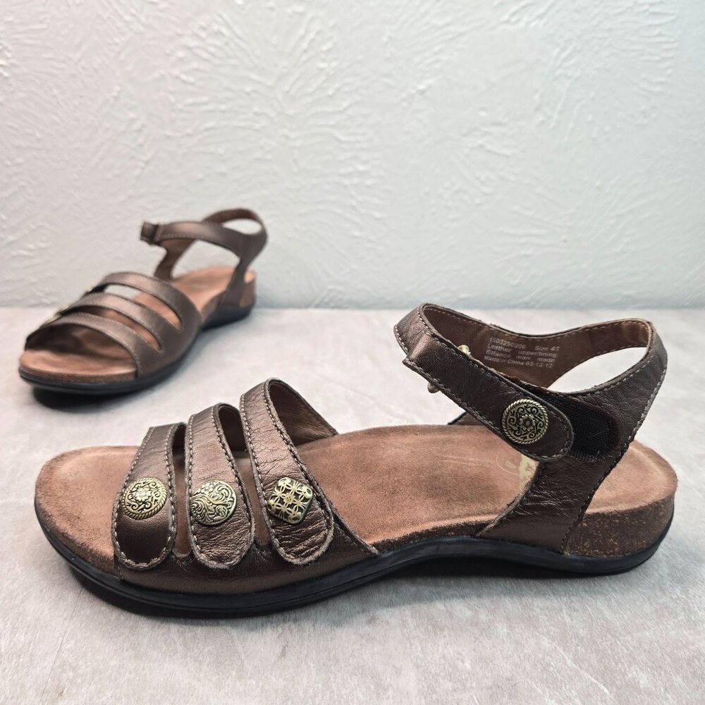 Dansko Strappy Sandals Bronze Leather Casual Bohemian Comfort Walking Gladiator